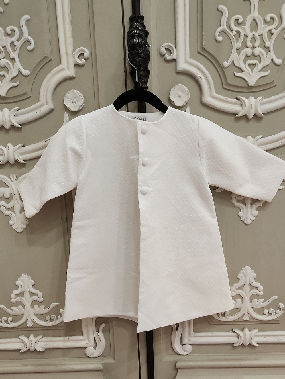 Mebi Root Baby Girl White Cotton-Blend Coat - Classic Size  24 Months/ 2